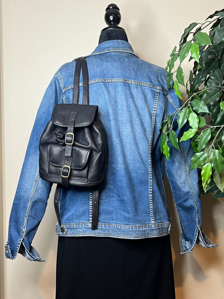 Trailblazer Leather Mini Backpack - Black