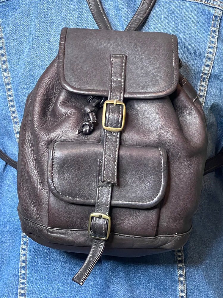 Trailblazer Leather Mini Backpack - Dark Brown