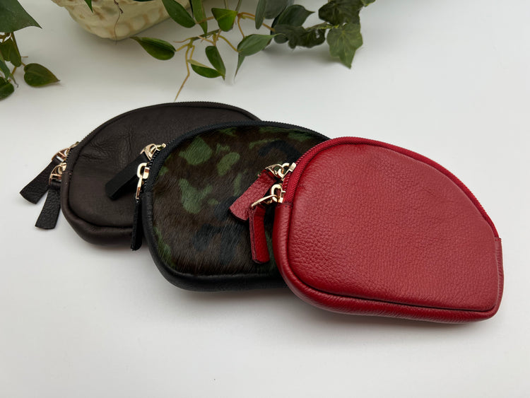 Just the Essentials Leather Coin Purse - Red