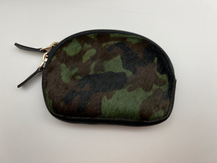 Just the Essentials Leather Coin Purse - Camo/Black