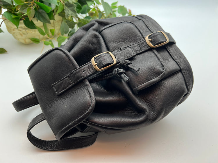 Trailblazer Leather Mini Backpack - Black