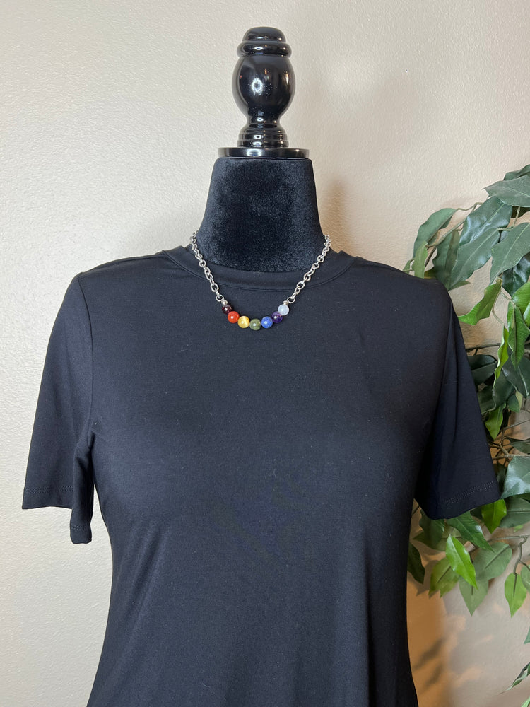 Good Vibrations Chakra Necklace - Stainless Steel