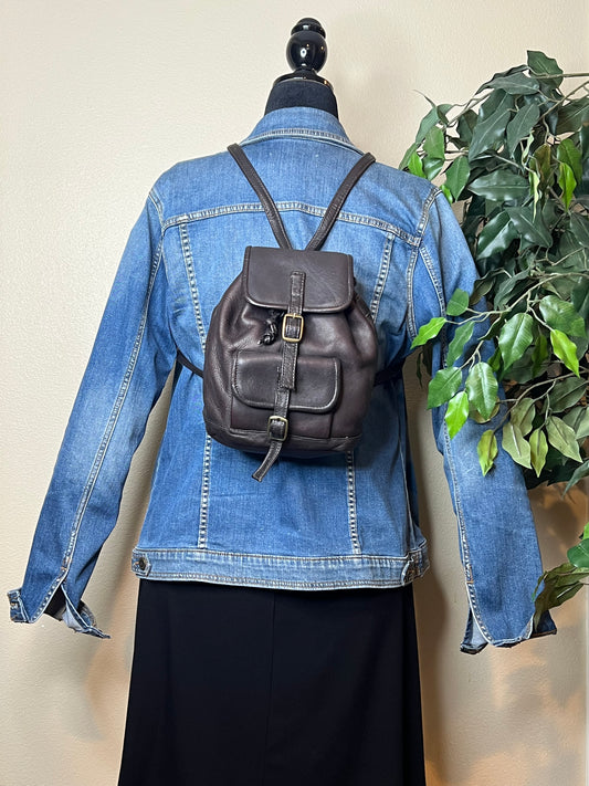 Trailblazer Leather Mini Backpack - Dark Brown