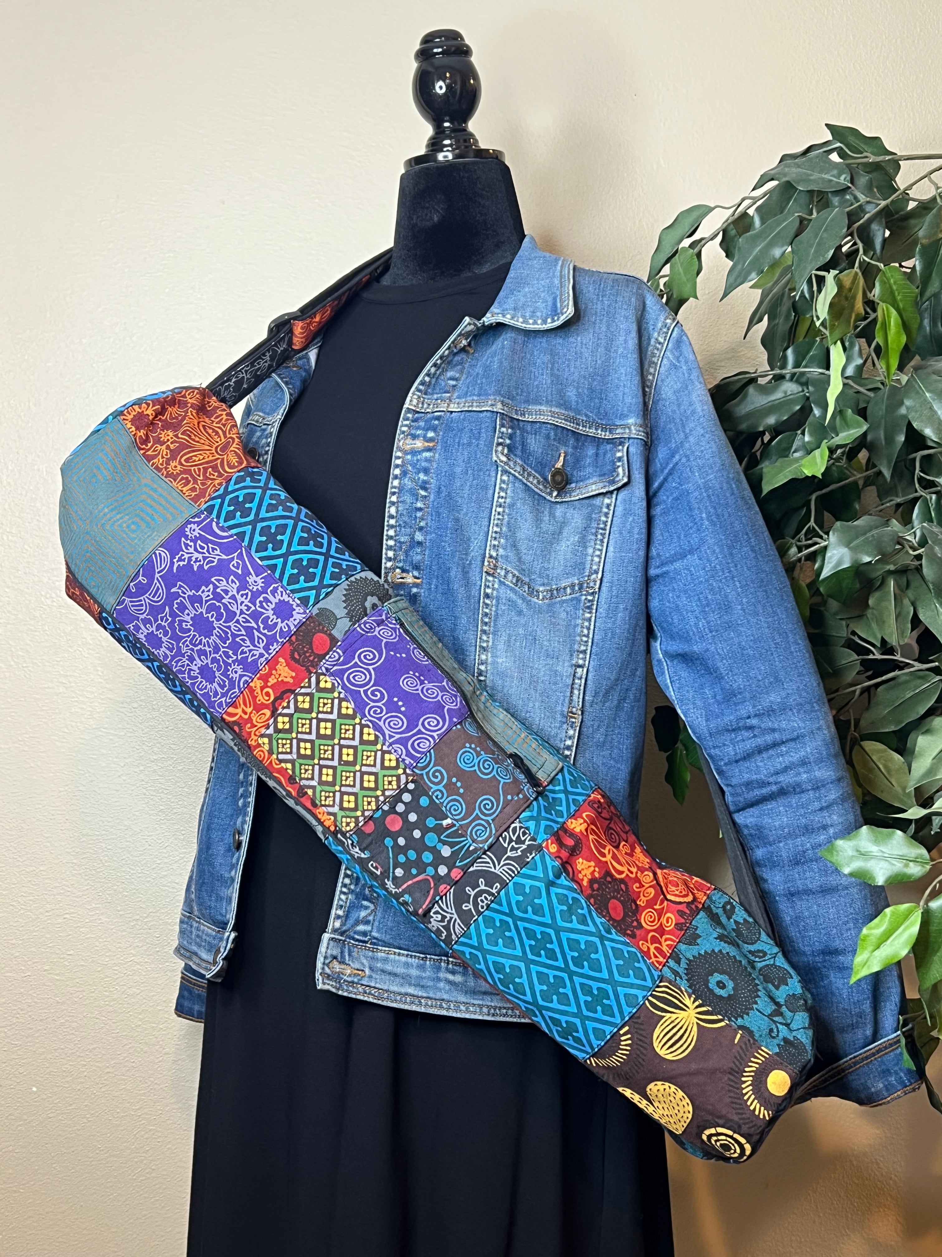 Yogi's Cotton Patchwork Yoga Mat Bag - Multi
