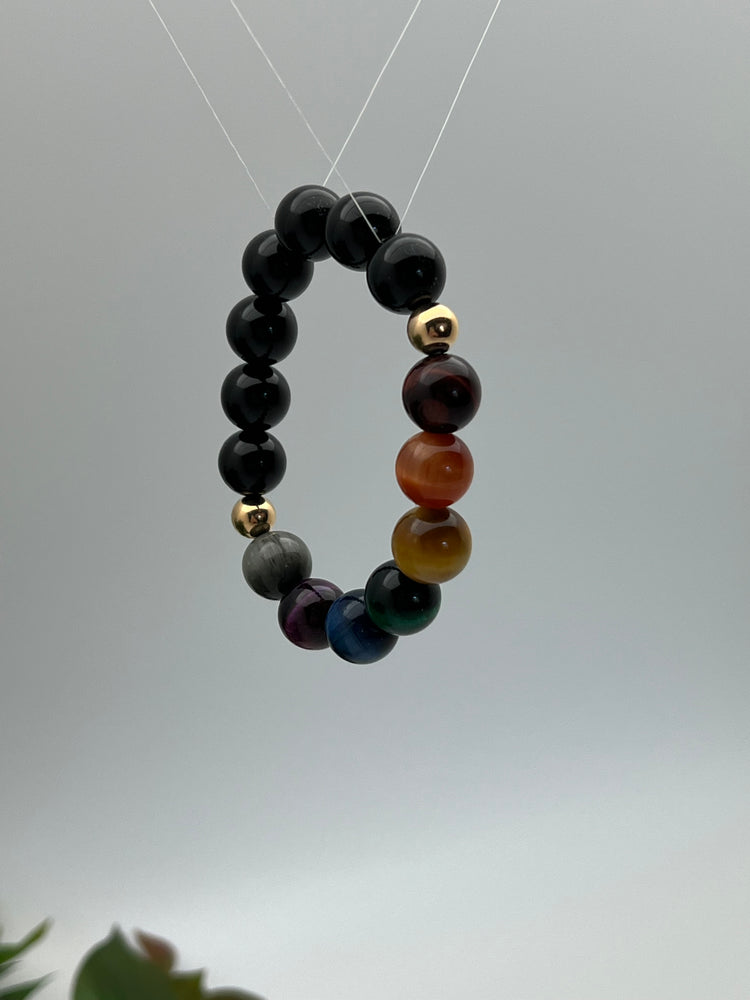 Mojo Glow Stretch Bracelet - Yellow Gold/Black