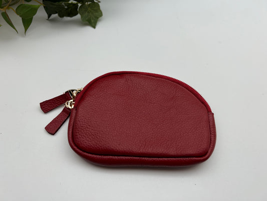 Just the Essentials Leather Coin Purse - Red