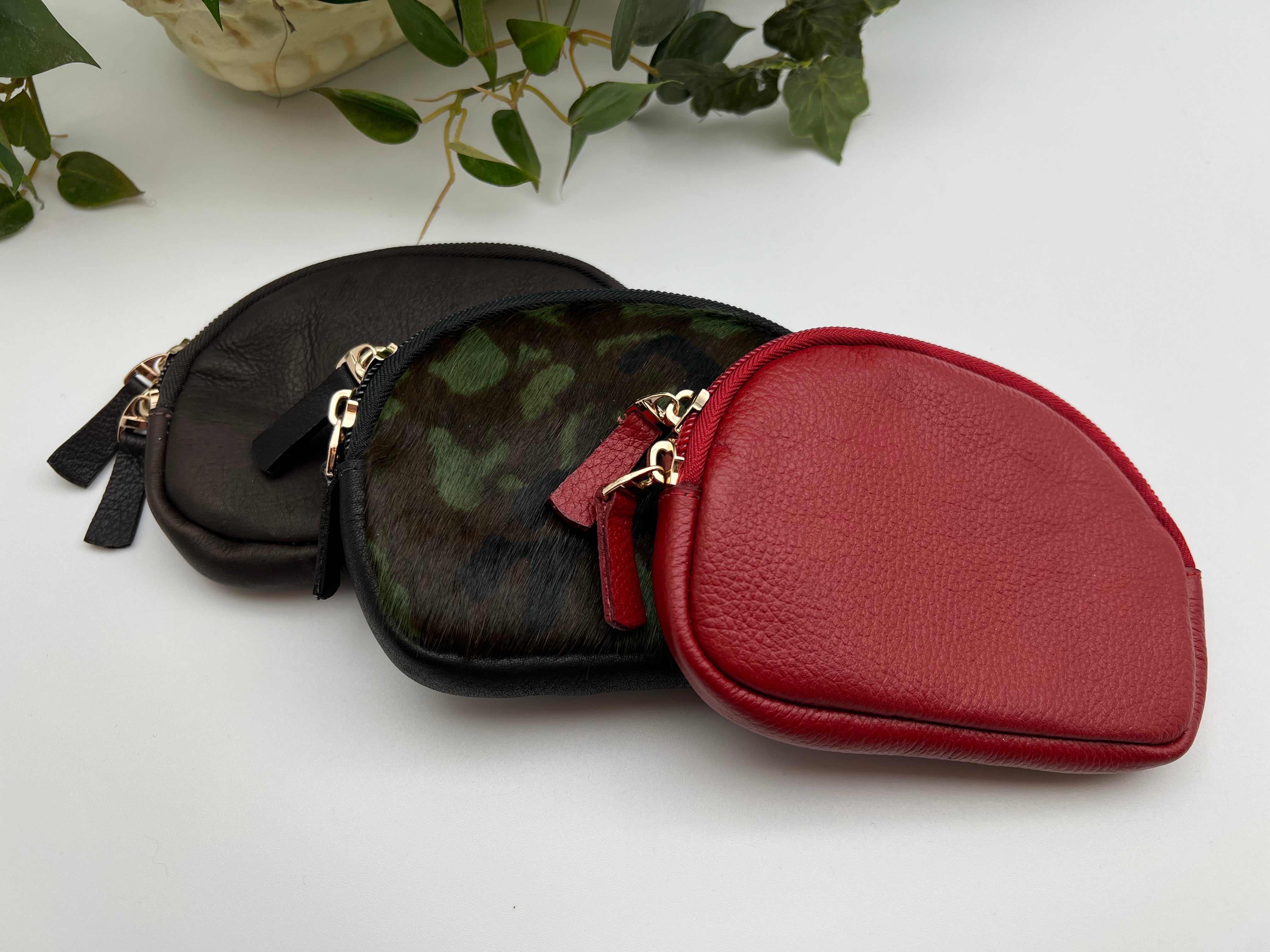 Just the Essentials Leather Coin Purse - Red