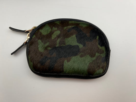 Just the Essentials Leather Coin Purse - Camo/Black