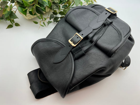 Trailblazer Leather Medium Backpack - Black