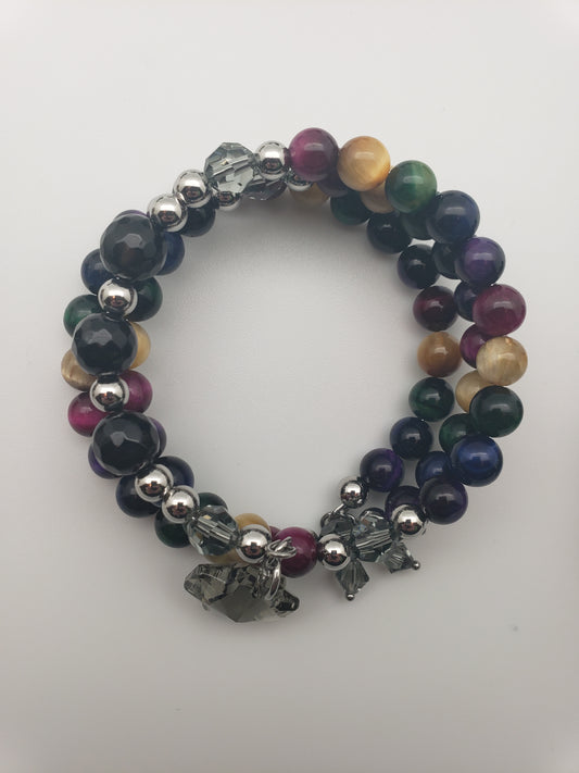 Mojo Glow Rosary Bracelet - Steel/Bright/Black Diamond